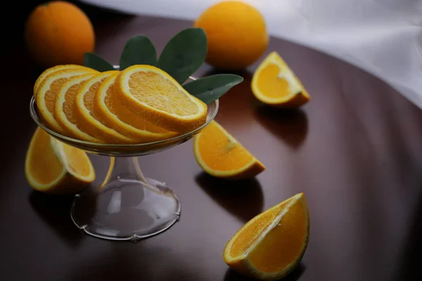 Toned orange fruit wooden — Stock Photo, Image