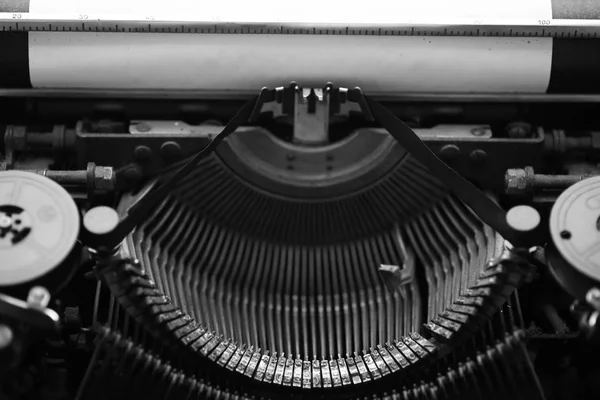 Different small metal elements of an old typewriter — Stock Photo, Image