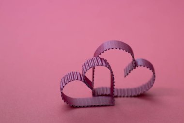 Kalp şekli kağıt kırmızı