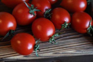 Taze parlak ve sulu domates mutfak