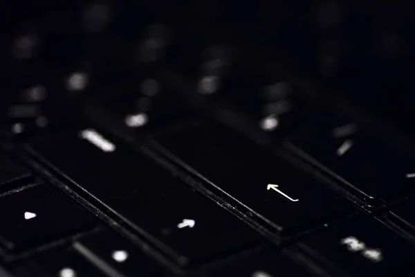 Macro teclado negro — Foto de Stock