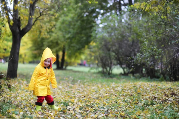 儿童在秋天公园步行 — 图库照片