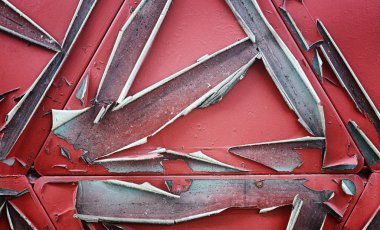 Doku metalik. Sanayi kökenli bir eski paslı