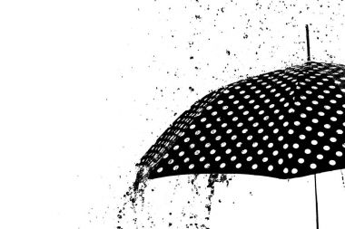 yağmur damla şemsiye izole