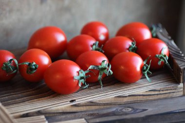 Taze parlak ve sulu domates mutfak