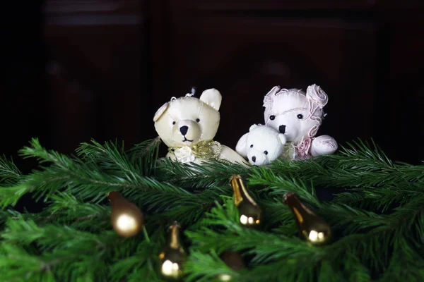 Nouvel An ours jouet arbre — Photo