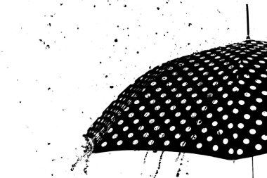 yağmur damla şemsiye izole