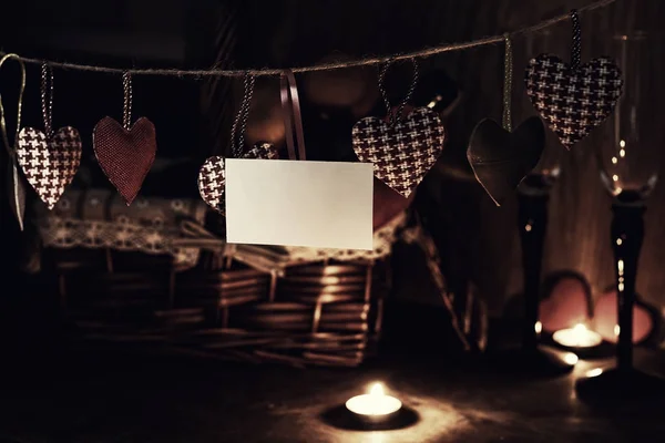 Candle valentine heart — Stock Photo, Image