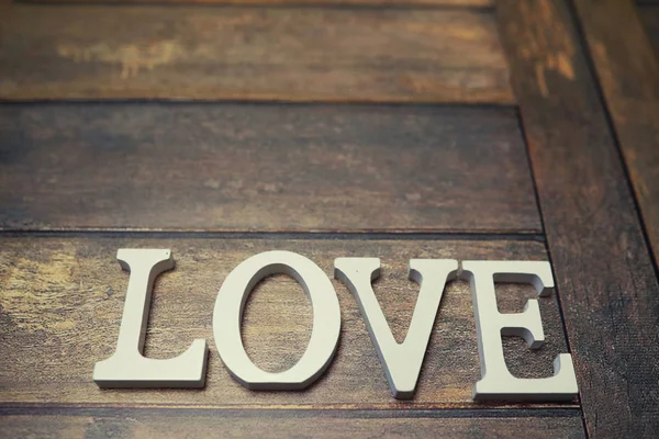 Słowo miłość od litery na tle — Zdjęcie stockowe