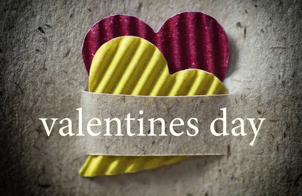 Heart shape valentine day paper background — Stock Photo, Image