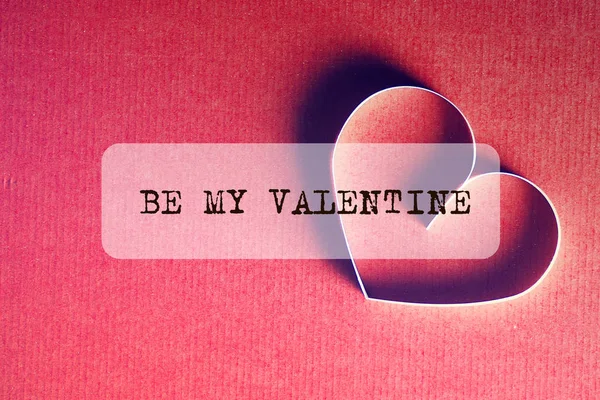 Herzform Text sei mein Valentinstag — Stockfoto
