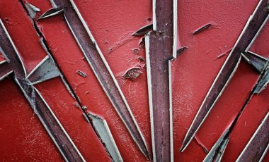 Doku metalik. Sanayi kökenli bir eski paslı