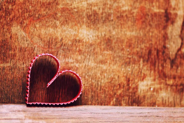Hintergrund Holz Herz Form Liebe — Stockfoto