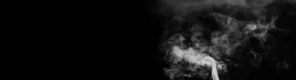 Fumo bianco su sfondo nero. Texture di fumo. Club di wh — Foto Stock