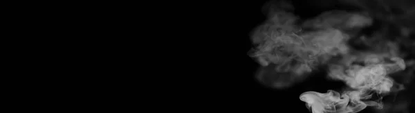 Fehér füst a fekete háttér. Textúra a füst. Klubok, wh — Stock Fotó