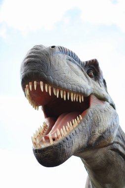 Dinozorlar Park. Bir dinazor doğa arka plan üzerinde. Oyuncak d