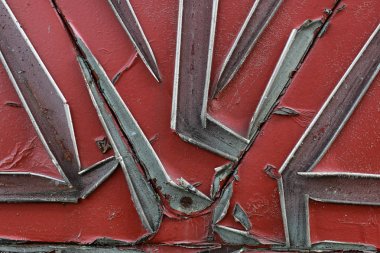 Doku metalik. Sanayi kökenli bir eski paslı