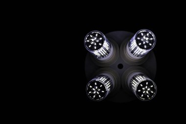 Lamba LED öğeleri. Diyotlar lambalı. Birçok parlak ışıklar 