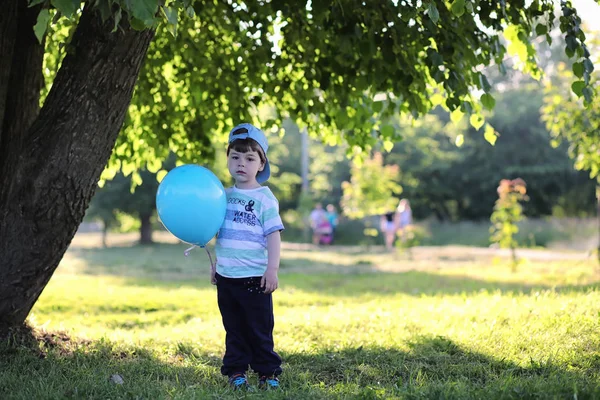 Küçük çocuk bir parkta yürüyüş — Stok fotoğraf