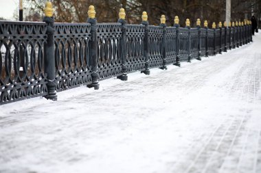 Kırsal alanların ve yolların kış manzarası