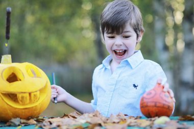 Sonbahar gelenekleri ve Cadılar Bayramı hazırlıkları. A 
