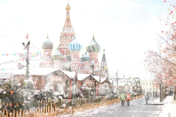 Зимний пейзаж в столице России Москве — стоковое фото