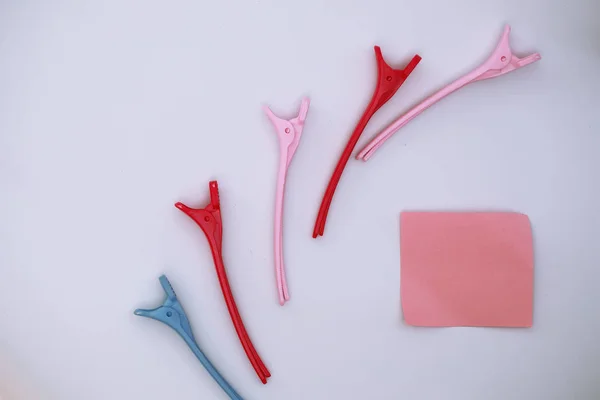 Female colored curlers and hair pins — Stock Photo, Image