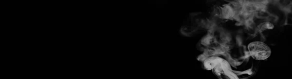 黒い背景に白い煙 煙の質感 白い煙のクラブは オーバーラのための暗い背景に — ストック写真