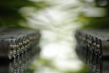 Farklı boyutlarda piller. Çevreye önem vermek. Kullanılmış pillerin imhası.