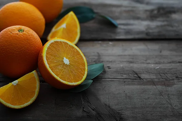 Orange Citrus Fruit Stone Table Orange Background — Stock Photo, Image