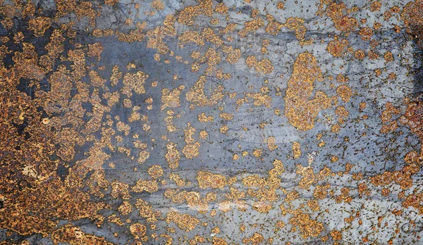 Doku Metalik Bir Eski Paslı Metal Sanayi Kökenli Pas Çatlaklar — Stok fotoğraf
