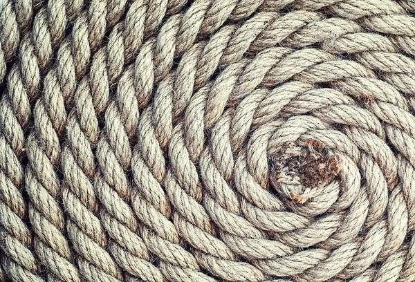 Cuerda Gruesa Trenzada Atada Una Madeja Cuerda Cáñamo Para Decoración — Foto de Stock