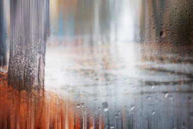 Da sırasında parkta Arka plan sonbahar yağmur