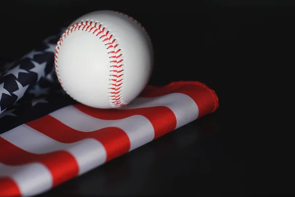 American Traditional Sports Game Baseball Concept Baseball Ball Bats Table — Stock Photo, Image