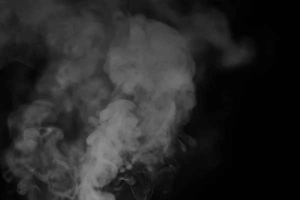 Weißer Rauch Auf Schwarzem Hintergrund Textur Des Rauchs Clubs Aus — Stockfoto