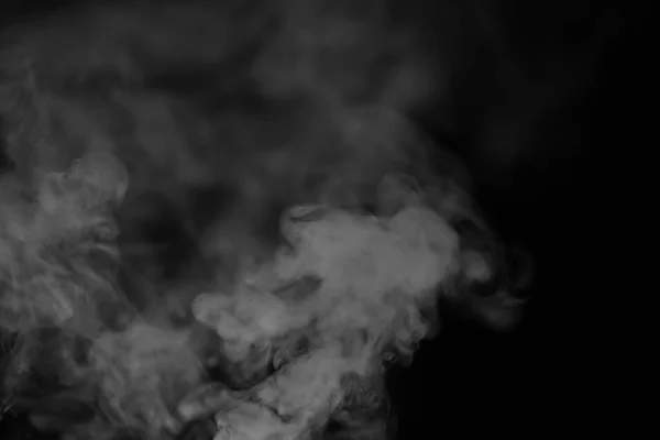 Fumo Branco Sobre Fundo Preto Textura Fumo Clubes Fumaça Branca — Fotografia de Stock