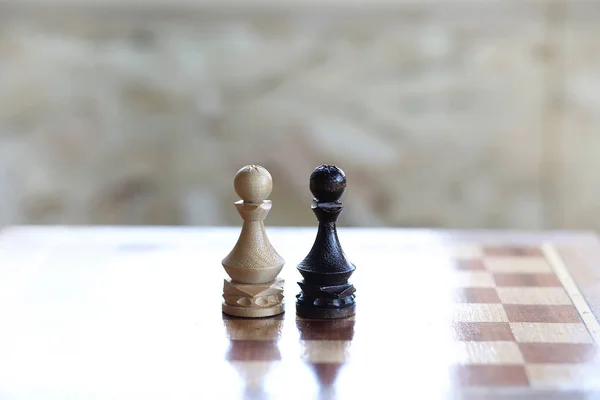 Концепція Шахової Гри Полі Бою — стокове фото