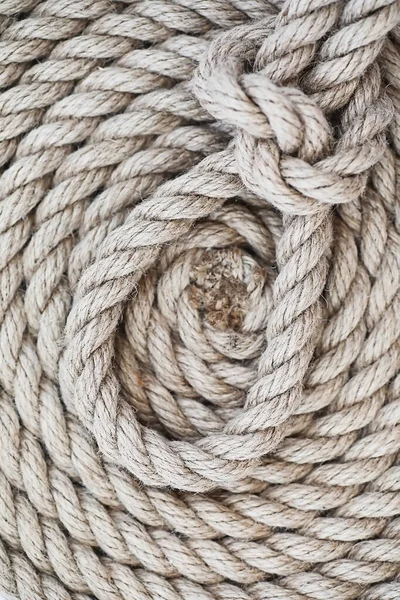 Cuerda Gruesa Trenzada Atada Una Madeja Cuerda Cáñamo Para Decoración —  Fotos de Stock