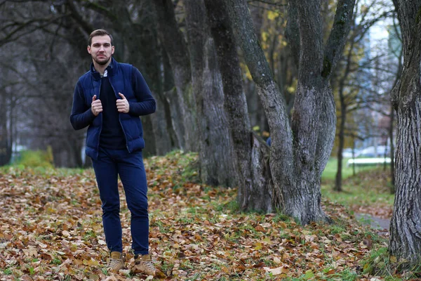 Ung Skäggman Höstpark — Stockfoto