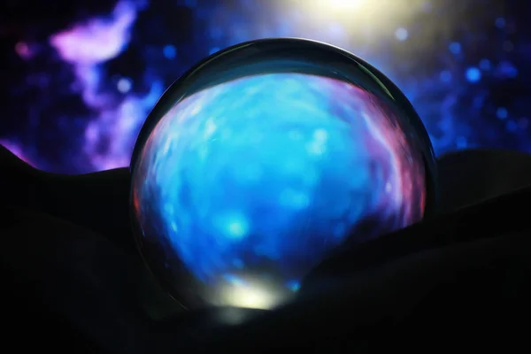 Contexte Astrologique Boule Cristal Avec Prédictions Horoscope Des Étoiles Fortune — Photo