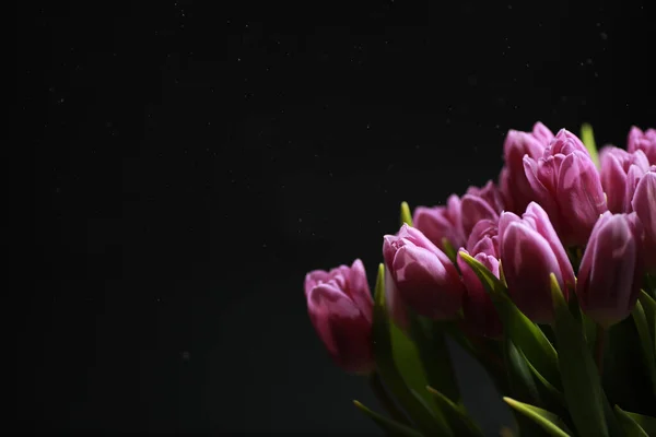 Buquê Flores Frescas Presente Férias Para Ente Querido Contexto Dia — Fotografia de Stock