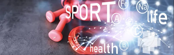 Spor Sağlıklı Yaşam Tarzı Spor Aksesuarları Yoga Paspası Halat Atlama — Stok fotoğraf