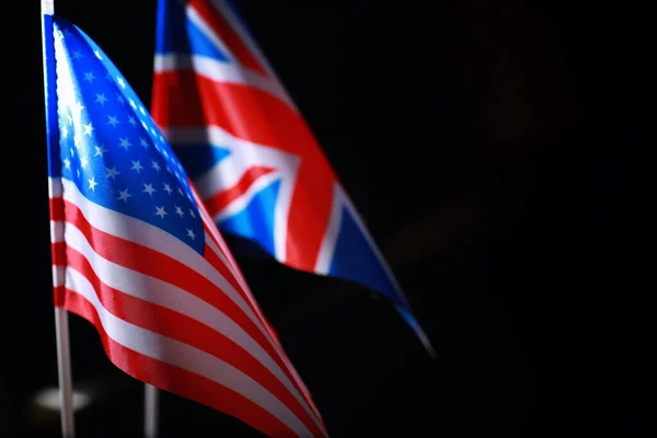 Conceito Relações Diplomáticas Bandeira Dos Estados Unidos América Federação Russa — Fotografia de Stock