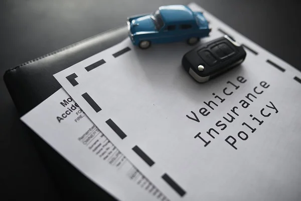 Documents Vehicle Insurance Car Insurance Policy Auto Insurance Policy Forms — Stock Photo, Image