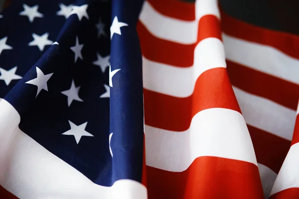 Флагман Сша Хвилею Американський Прапор День Пам Яті Або Липня — стокове фото