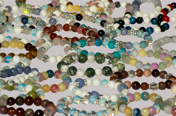 Jewelry. Bracelets of beads.