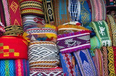 El dokuması Tekstil şeritler. Geçmişte el sanatları.