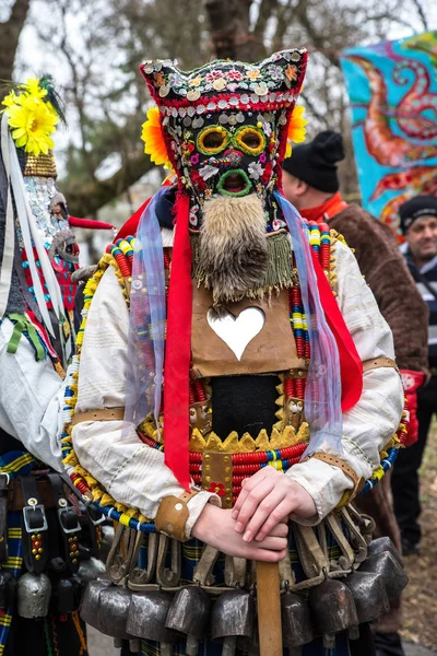 Moldavia tradicional Ritual máscaras de danza folclórica - Hombre viejo — Foto de Stock