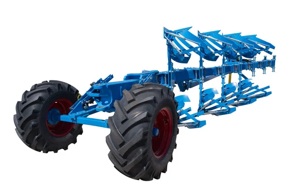 Landbouwploeg. Landbouwmaterieel. Aanhangwagens voor landbouwmachines. — Stockfoto