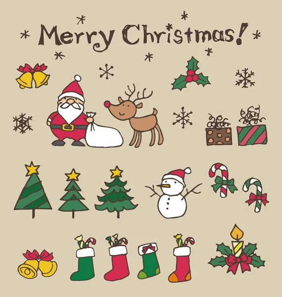 Éléments d'illustration Noël — Image vectorielle